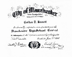 Gordon Bennett s high school diploma
